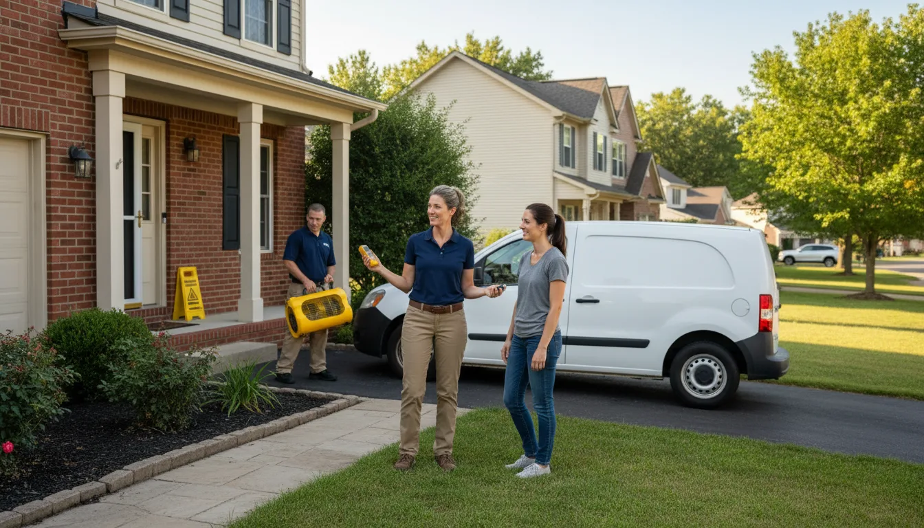 Residential water damage restoration in Cedar Grove, NC